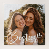 Puzzle Custom Besties BFF Modern Script Photo (Vertical)
