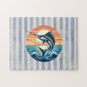Puzzle Custom Coastal/nautical/beach marlin sunset (Horizontal)