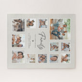 Puzzle Custom Family Multi 12 Photo Collage Grid Gallery (Horizontal)