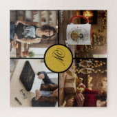 Puzzle Custom Four Photo Monogram Design Perfect (Horizontal)
