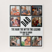 Puzzle Custom Funny Fête des pères Papa cadeau 8 Photo Co (Vertical)