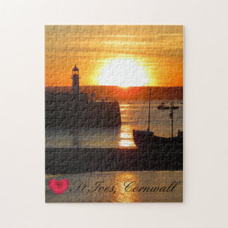 Puzzle Custom Heart St Ives Harbour Sun Cornwall Photo