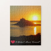 Puzzle Custom Heart St Michaels Mount Cornwall Sunset (Vertical)