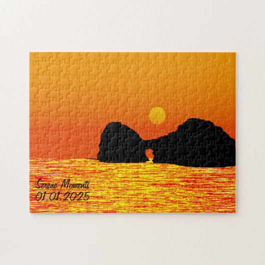 Puzzle Custom Japon Paysage Voyage esthétique Orange (Horizontal)