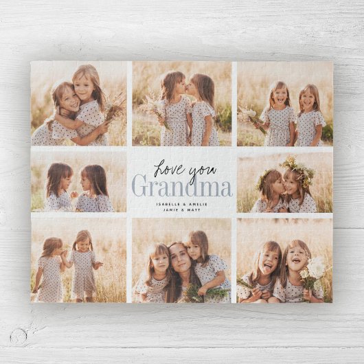 Puzzle Custom Love You Grand-mère Petits-enfants Collage 