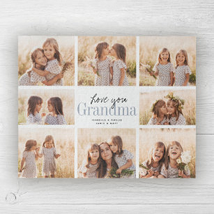 Puzzle Custom Love You Grandma Grandkids Photo Collage