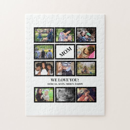 Puzzle Custom Modern Mom Mothers Day 11 Photo Collage (Vertical)