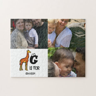 Puzzle Custom monogram G is for Giraffe cute giraffes