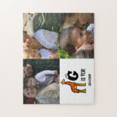 Puzzle Custom monogram G is for Giraffe cute giraffes (Vertical)