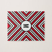 Puzzle Custom Monogrammed Difficulté Geometric (Horizontal)