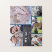 Puzzle CUstom Multi photo avec nom de famille photo (Vertical)