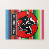 Puzzle CUSTOM NAME Charro Horse Spanish Mexican Serape (Horizontal)