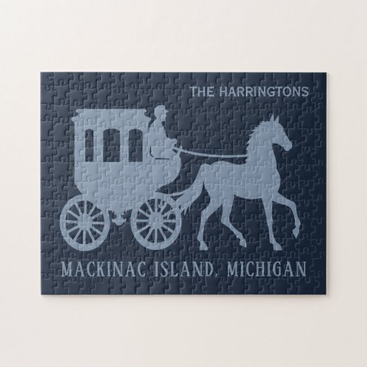 Puzzle Custom Name & Text Mackinac Island (Horizontal)