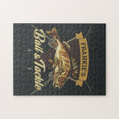 Puzzle Custom NAME Trophy Fishing Angler Bait Tackle Shop (Horizontal)