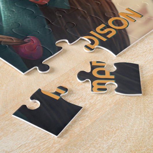 Puzzle Custom Name Vacation Cat (Côté)