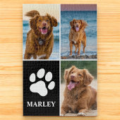 Puzzle Custom Pet Dog Paw Print 3 Cute Photo Collage