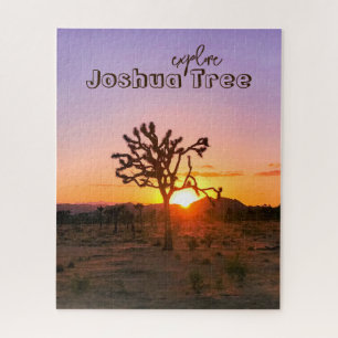 Puzzle Custom Photo Purple Orange Sunset Joshua Tree