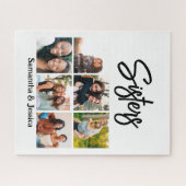 Puzzle Custom Sisters Script 6 Photo Collage (Horizontal)