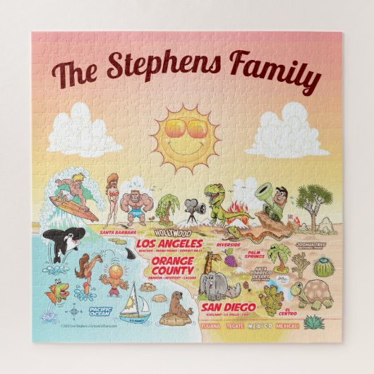 Puzzle Custom Sunny Sud Californie (Vertical)