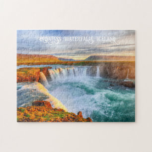 Puzzle Custom Text Godafoss Waterfalls, Iceland