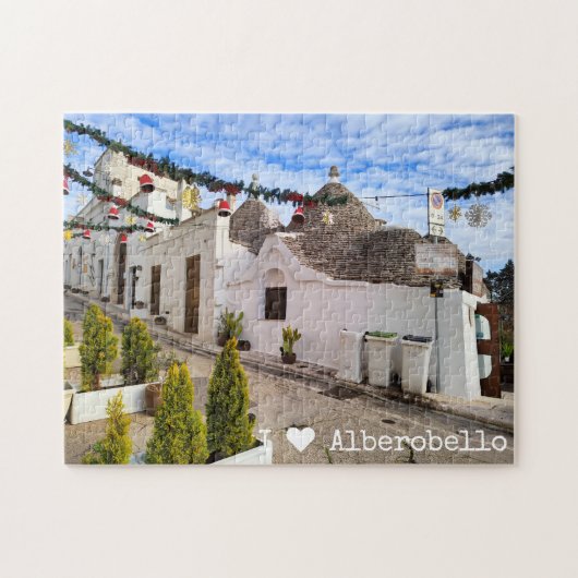 Puzzle Custom text, trulli houses in Alberobello (Horizontal)