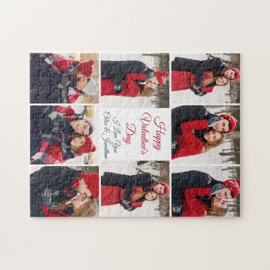 Puzzle Custom Valentine's Day Romantic Love Photo Collage (Horizontal)
