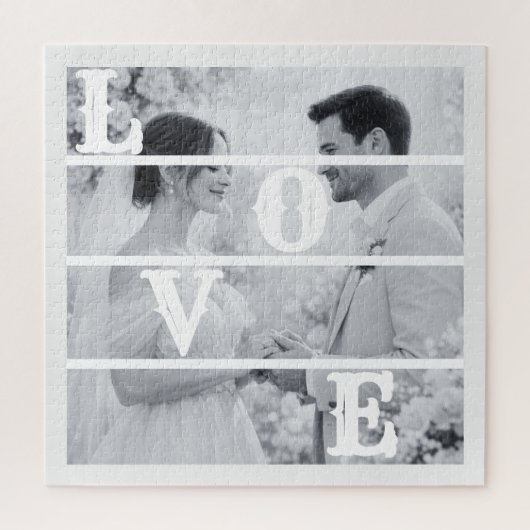 Puzzle Custom Wedding Photo "LOVE" (Vertical)