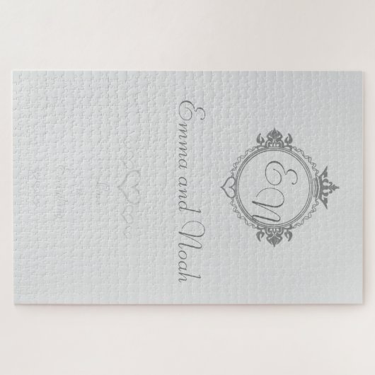 Puzzle Customiser les noms, initiales et phrase Aimer (Horizontal)