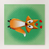 Puzzle Cute animal caricature Fox (Horizontal)