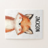 Puzzle Cute Animal Fox Heureux Anniversaire de enfant per (Horizontal)