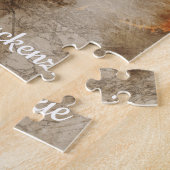 Puzzle Cute Aquarelle personnalisée Fox Art (Côté)