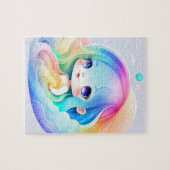 Puzzle Cute aquarelle Petite sirène (Horizontal)