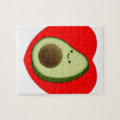Puzzle Cute Avocado Dans Le Coeur Rouge (Horizontal)