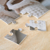 Puzzle Cute Bear Gender Neutral Baby Announcement (Côté)