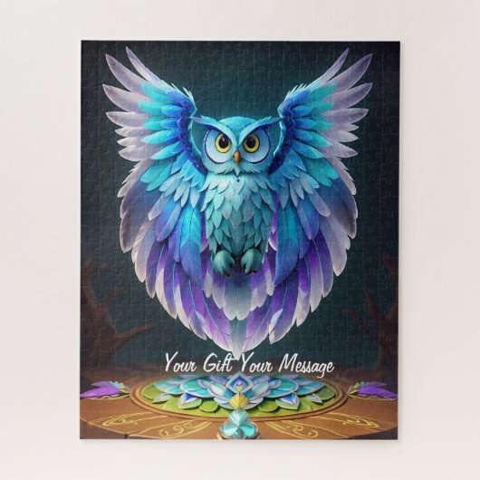 Puzzle Cute Beautiful Colorful Owl (Vertical)