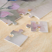 Puzzle Cute Bébé Souris Pastel Aquarelle Fleurs de printe (Côté)