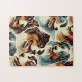Puzzle Cute berger australien sans couture (Horizontal)