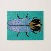 Puzzle Cute Black Cicada (Horizontal)