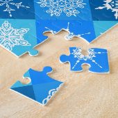 Puzzle Cute bleu flocon de neige design motifs (Côté)