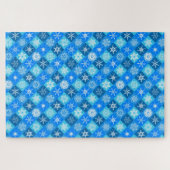 Puzzle Cute bleu flocon de neige design motifs (Horizontal)