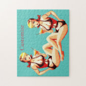 Puzzle Cute Blonde Martini Bikini Girl Thunder_Cove (Vertical)