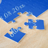 Puzzle Cute Blue Baby Boy Narwhal Custom New Baby (Côté)