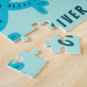 Puzzle Cute Blue Gecko Lizard Anniversaire de enfant Jigs (Côté)