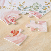 Puzzle Cute Blush Floral Tribal Bois Animaux (Côté)