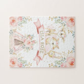 Puzzle Cute Blush Floral Tribal Bois Animaux (Horizontal)