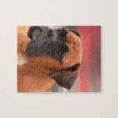 Puzzle Cute Boxer Dog Eau Couleur Huile Peinture Art (Horizontal)