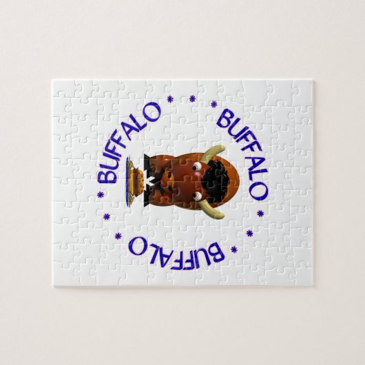 Puzzle Cute Buffalo with Beef on Weck and Buffalo Wings (Horizontal)