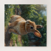 Puzzle Cute Bunny English cottage garden Easter  (Horizontal)