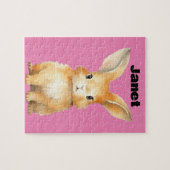 Puzzle Cute Bunny Personnalisé (Horizontal)