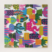Puzzle Cute Cactus : Coloré Fun sans couture (Horizontal)